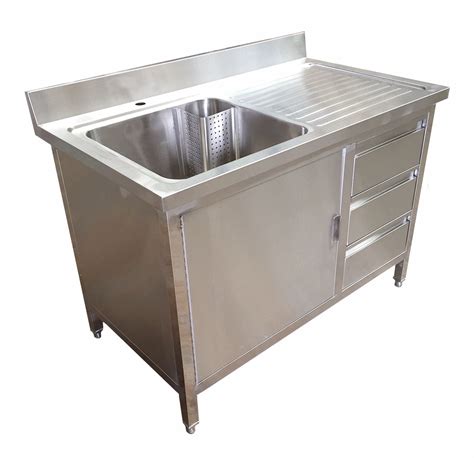 rolling stainless steel sink cabinet|stainless steel sink cabinet supplier.